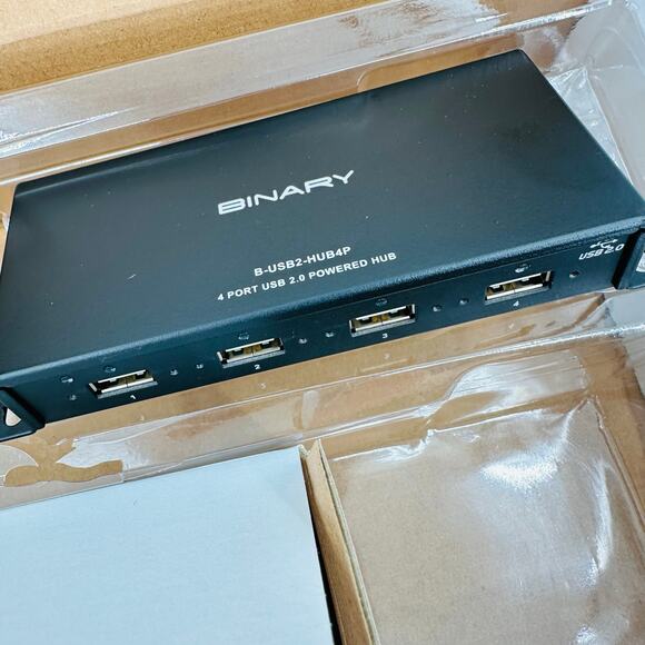 Binary 4 Port USB 2.0 Powered Hub B-USB2-HUB4P Plug N Play Compatible - Picture 4 of 12